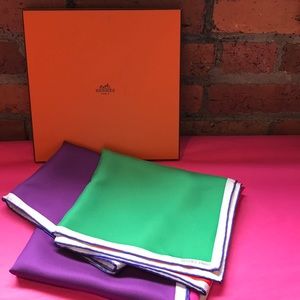 Hermès Color Block Silk Scarf 36 x 36